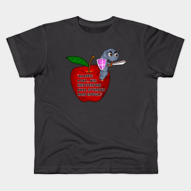 An Apple a Day Kids T-Shirt by lytebound